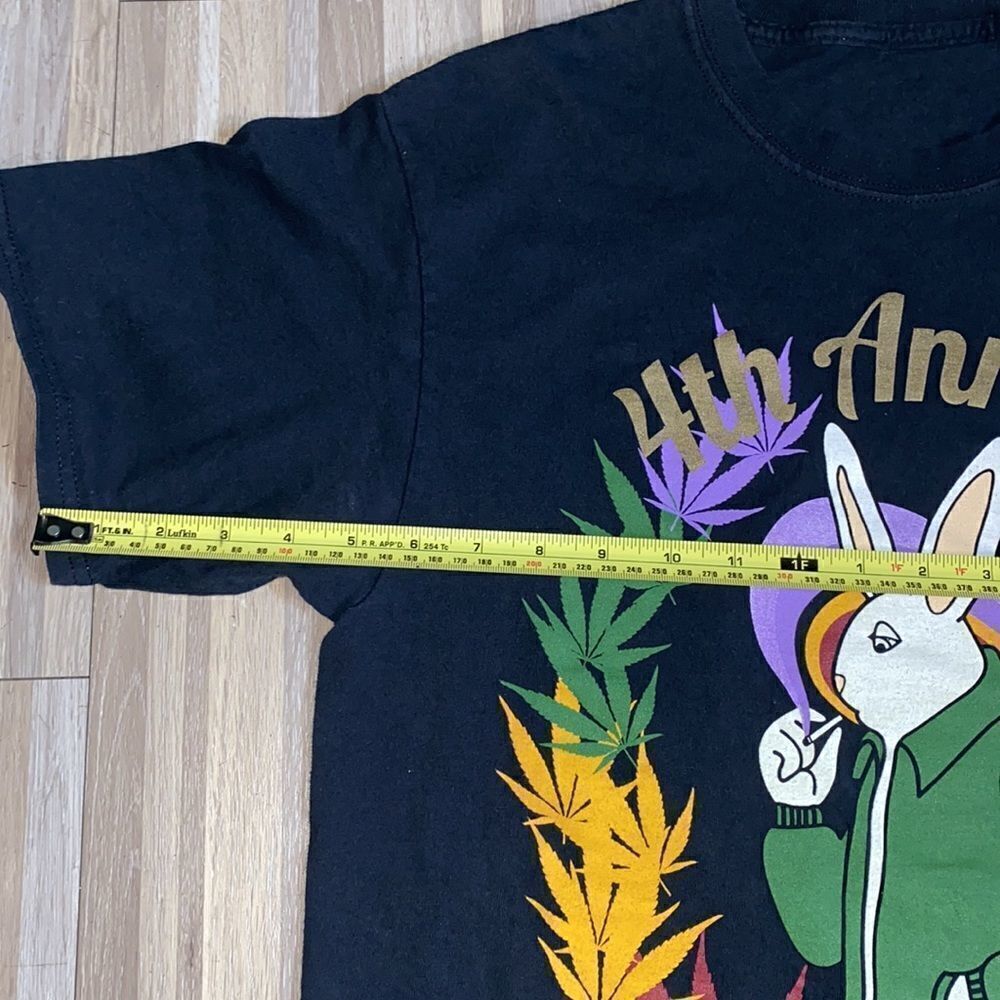 Men’s Rastafarian 4/20 event t shirt men’s M captain jack leaf plant Mary j puff - Picture 7 of 8